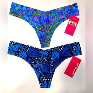 Chic and New: Commando S/M Panty Thong in Blue Butterfly & Nile Blue Snake